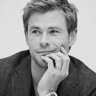 🗞 Chris Hemsworth Chris Hemsworth, acteur, portrait, célébrité, homme, personne telegram sticker