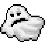 ❤️ fantasma, pixel art, spaventoso, Halloween telegram sticker