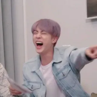 🐹 Jin Jin, BTS, Kpop, Koreanischer Pop, Musik, Sänger, Lachen, Fröhlich telegram sticker