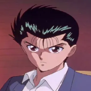 😐 Yusuke Urameshi Yu Yu Hakusho Аниме, Манга, Юске, Yu Yu Hakusho, Персонаж, Духовный детектив telegram sticker