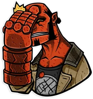 🤦‍♂️ Hellboy Hellboy, Personnage de BD, Super-héros, Paranormal, Démons, B.P.R.D., Anti-héros telegram sticker