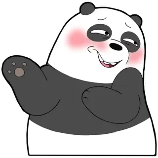 😳 Panda We Bare Bears Панда, Мы обычные медведи, Мультфильм, Медведь, Милый whatsapp sticker