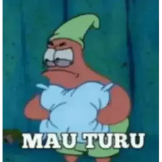 😤 Patrick Star Spongebob Squarepants MAU TURU patrick, spongebob, cartoon, sleep, mau turu telegram sticker