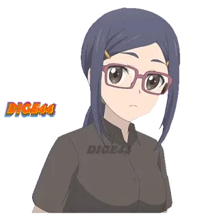 🫤 DIGEJ4 anime, glasses, character, cartoon telegram sticker