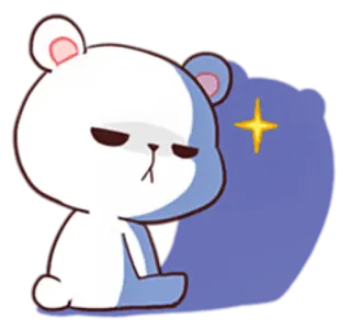 😒 Urso, Desenho animado, Fofo, Sonolento, Animal, Adesivo telegram sticker