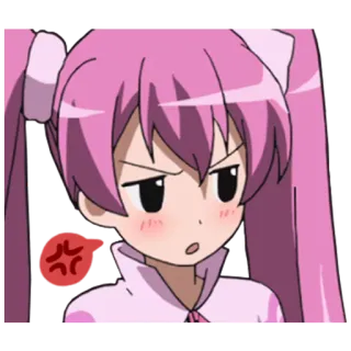 😤 Mine Akame ga Kill! anime, akame ga kill, mine, angry, cute, sticker telegram sticker