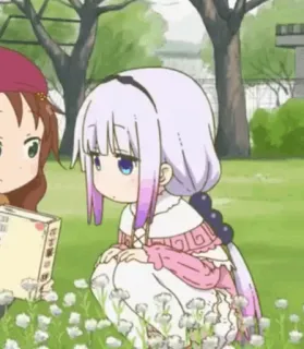 🍥 Kanna Kamui Miss Kobayashi's Dragon Maid Anime, Drache, Süß, Kawaii, Chibi whatsapp sticker