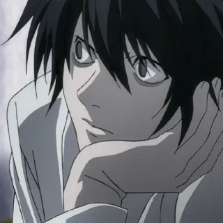 🍎 L Death Note L, Death Note, Anime, Mangá, Detetive, Intelectual telegram sticker