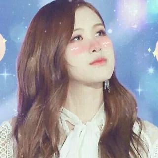 💖 femme, portrait, paillettes, coréen, asiatique telegram sticker