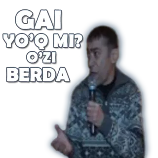 👨‍✈️ GAI YO'Q MI? O'ZI BERDA whatsapp sticker