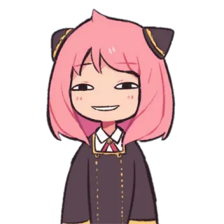😈 Anya Forger Spy x Family Anime, Cartoon, Charakter, Spy x Family, Anya Forger, süß, lustig telegram sticker