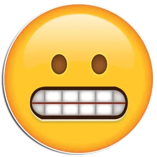 😬 emoji, gesicht, grimassierend, gelb, ausdruck, smiley whatsapp sticker