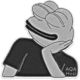 😏 Pepe the Frog pepe, kikker, meme, internet cultuur, verdrietig, uitdrukking, cartoon telegram sticker