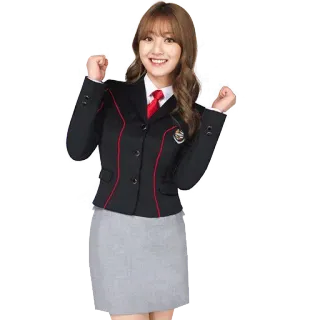 ✊️ wanita, seragam sekolah, senyum, orang, asia, korea whatsapp sticker