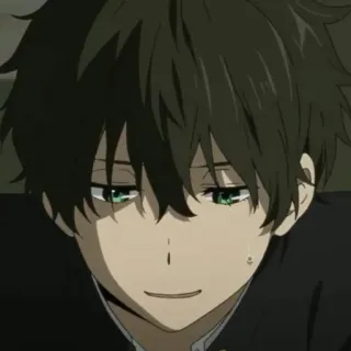🎐 Houtarou Oreki Hyouka anime, manga, Hyouka, Houtarou Oreki, character, portrait telegram sticker