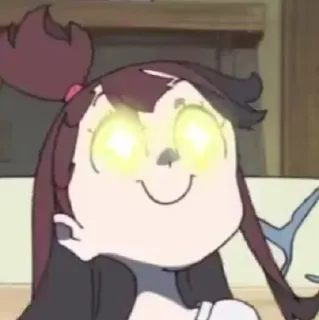 😍 Akko Kagari Little Witch Academia Аниме, Мультфильм, Смешные, Манга, Ведьма, Девушка, Волшебные telegram sticker