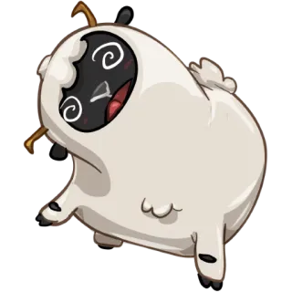 😵 양, 귀여운, 웃긴, 동물, 만화 telegram sticker