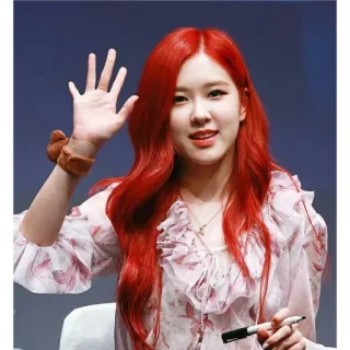 🙂 Rose kpop, rose, blackpink, певица, волна, рыжие волосы whatsapp sticker