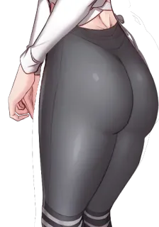 👙 anime, butt, legs, stockings, art whatsapp sticker