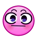 😧 emoji, surprised, shocked, face, pink, cartoon telegram sticker