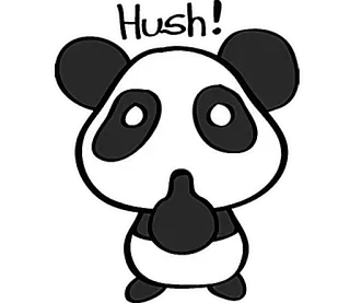 👩 panda, cartoon, animal, cute, sticker telegram sticker