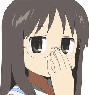 🤓 anime, girl, character, glasses telegram sticker