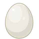 🐣 ไข่, วงรี, สีขาว, อาหาร, ธรรมชาติ telegram sticker