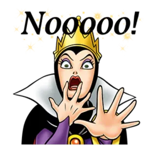 ✋ Evil Queen Snow White Nooooo! disney, queen, evil, angry, cartoon telegram sticker