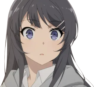 😨 Anime, Mädchen, süß, überrascht telegram sticker