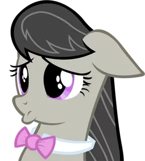 😔 pony, cartoon, animal, bow, character telegram sticker