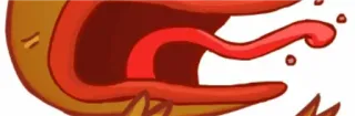 🐸 злость, кричать, мультик, рот, красный, язык, раздражение, вопить telegram sticker