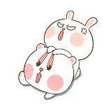 😩 Dibujos animados, Lindo, Kawaii, Conejo, Conejito, Pegatina telegram sticker
