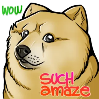 🐕 Doge WOW SUCH amaze doge, meme, wow, increíble, meme de internet, perro telegram sticker