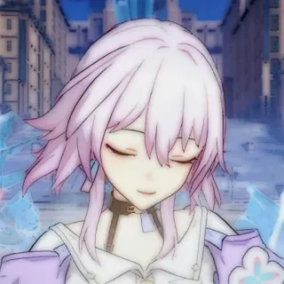 💌 March 7th Honkai: Star Rail Anime, Video game, Garota, Fofa, Sorriso whatsapp sticker