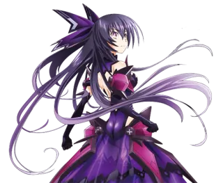 😏 Tohka Yatogami Date A Live Anime, Menina, Espírito, Roxo, Personagem telegram sticker