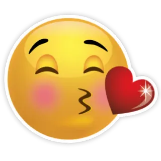 😘 emoji, kiss, love, heart, affection, happy, romantic, friendship telegram sticker