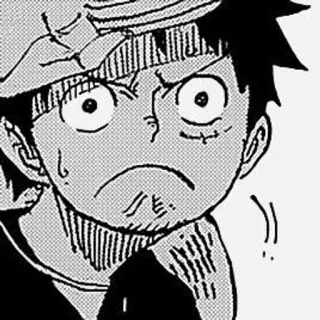 ☹️ Monkey D. Luffy One Piece Anime, Manga, One Piece, Ruffy, Monkey D. Ruffy, Cartoon, Wütend telegram sticker