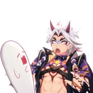 😵 Arataki Itto Genshin Impact Anime, Video game, Personagem, Genshin Impact, Arataki Itto telegram sticker
