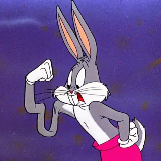 💪 Bugs Bunny Dessin animé, Lapin, En colère, Looney Tunes telegram sticker