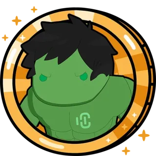 🏵 Hulk халк, марвел, супергерой, зеленый, персонаж комиксов, сильный, мультфильм, наклейка telegram sticker