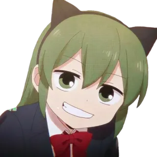 😂 Anime, Telinga kucing, Lucu, Nakal, Gadis telegram sticker
