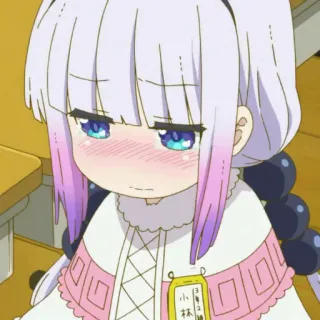 😔 Kanna Kamui Miss Kobayashi's Dragon Maid アニメ, カンナ, ドラゴン, かわいい, 女の子, 小林さんちのメイドラゴン, 漫画 telegram sticker