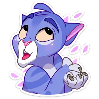 🥺 gatto, cartone animato, animale, adesivo, carino, amichevole telegram sticker