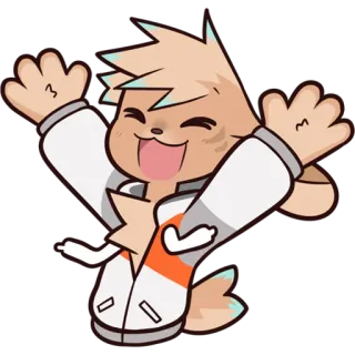 😄 imut, kartun, senang, ceria, karakter, binatang, kawaii telegram sticker