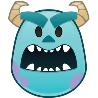😠 Sully Monsters, Inc. monster, cartoon, disney, pixar, sully, monsters inc telegram sticker