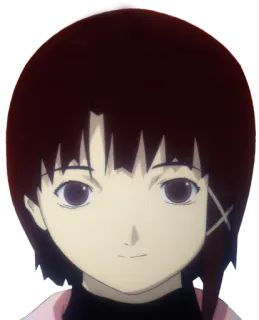 😁 Lain Iwakura Serial Experiments Lain Anime, Ragazza, Lain, Cyberpunk, Digitale telegram sticker