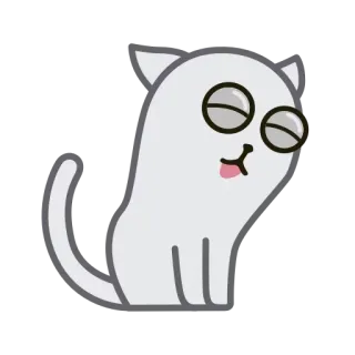 🤪 кот, животное, стикер, милый, смешной telegram sticker