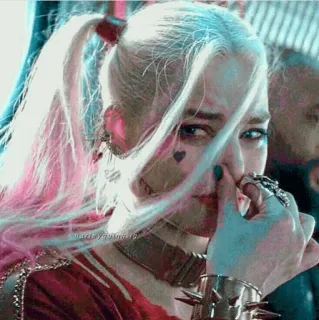 🤢 Harley Quinn Suicide Squad Harley Quinn, Escuadrón Suicida, DC Comics, antihéroe, villano, Margot Robbie telegram sticker