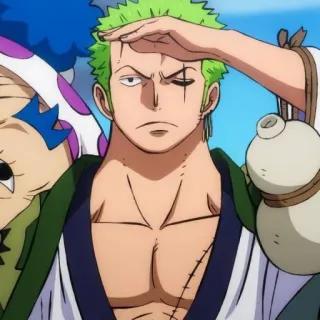🌽 Zoro One Piece anime, one piece, zoro, swordsman, scar, pirate telegram sticker