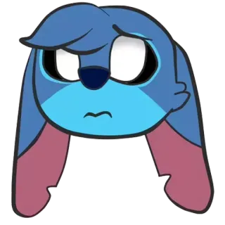 😢 Cartone animato, Triste, Blu, Personaggio telegram sticker